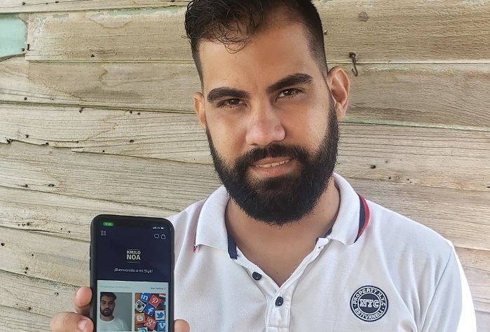 Camilo Noa, quien es el responsable de crecimiento de Slyk en Cuba y administra las redes sociales de la startup. Foto: Cortesía del emprendedor