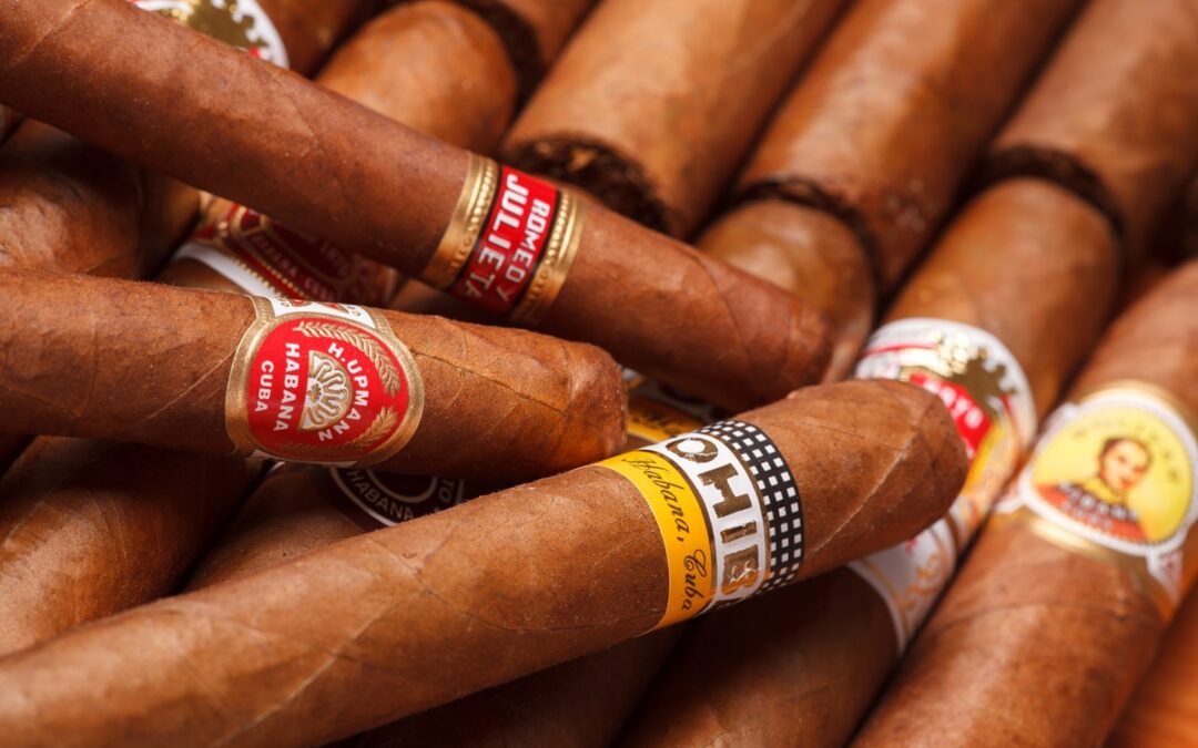 "A classic Cuban Habano cigar, hand-rolled in the time-honored tradition.