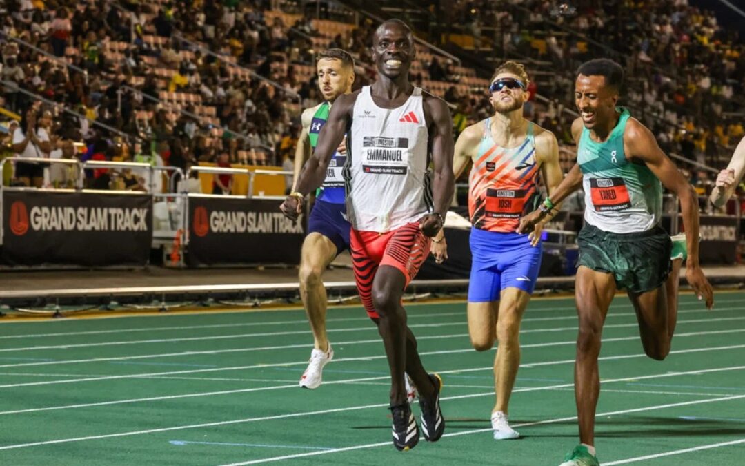 Emmanuel Wanyonyi won the first step of Grand Slam in Kingston. Photo: Kevin Morris taken from Lets Run