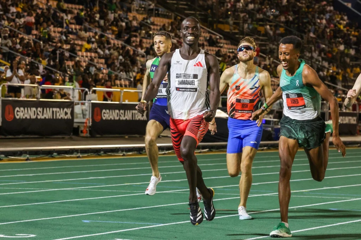 Emmanuel Wanyonyi won the first step of Grand Slam in Kingston. Photo: Kevin Morris taken from Lets Run