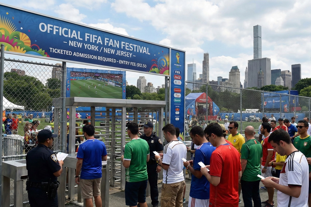 For the first time in World Cup history, access to a FIFA-branded Fan Festival is no longer free.