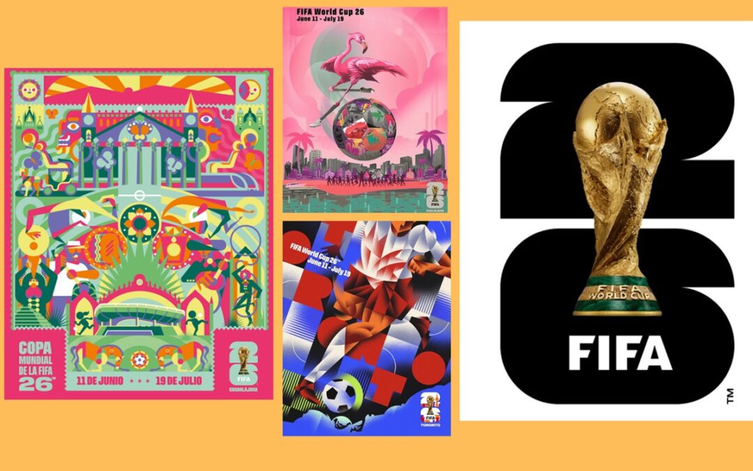 Descubre los pósters oficiales del Mundial FIFA 2026, una colección artística única que representa la identidad cultural de las 16 ciudades sede en México, Estados Unidos y Canadá.